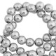 Hematite beads round 8mm Light grey